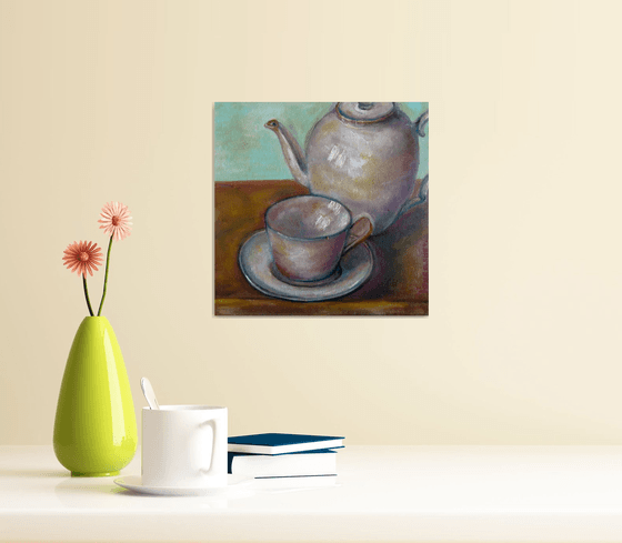 Teatime (small still life) 20x20cm/8x8 in