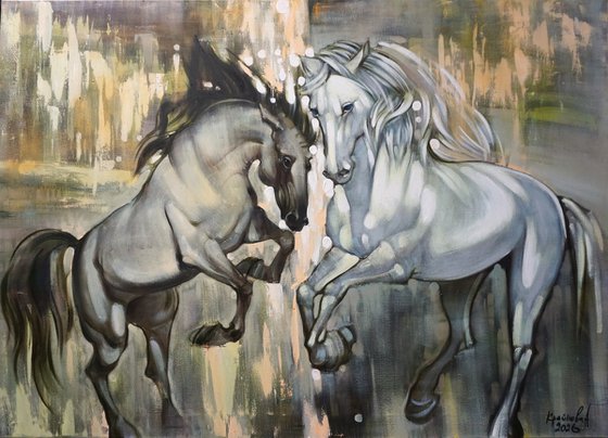 In the rays of the rising sun