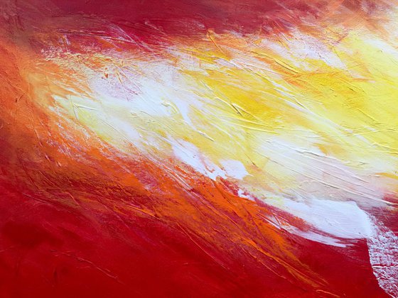 First Light - XL Large, Textured abstract art – Expressions of energy and light. READY TO HANG!