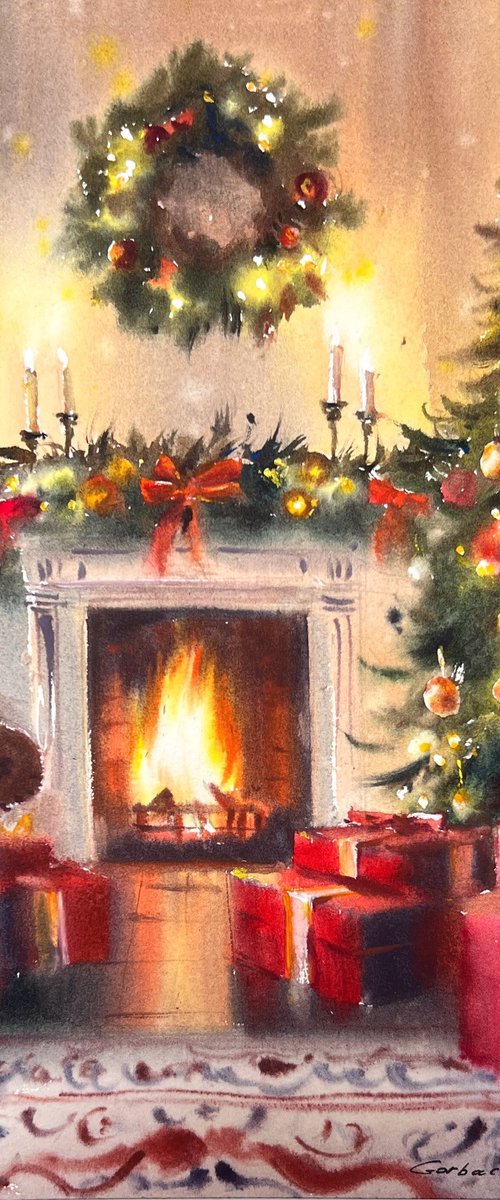 Fireside Christmas by Eugenia Gorbacheva