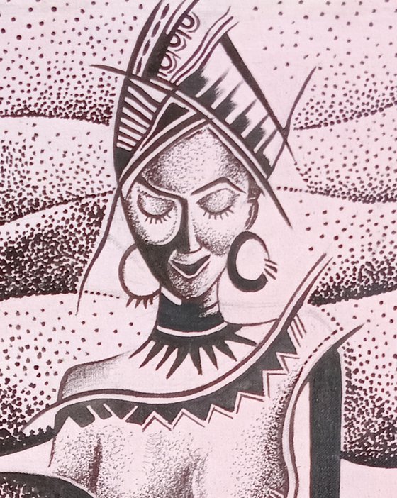 Pretty African woman of grace