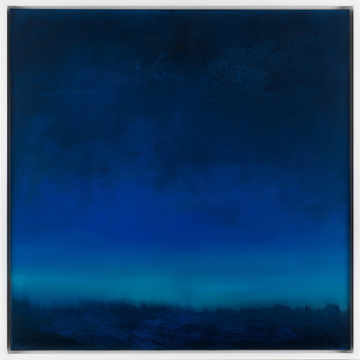 Abstract Landscape Oil Painting By Victoria Curling-Eriksson, 41 X 41", Blue Sky, Original Artwork