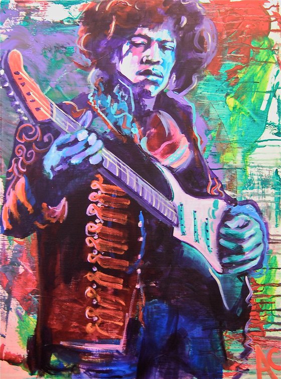 Jimi Hendrix | Vibrant | Impressionism | Giclee