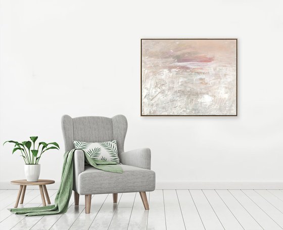 Lost In Serenity - Abstract Minimal Landscape art painting by Kathy Morton Stanion