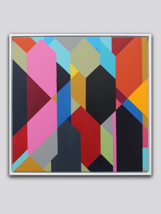 Geo Blocks No 3 (Framed)