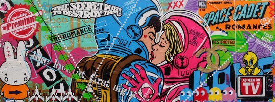 Lucky Cadets 160cm x 60cm Space Cadets Textured Urban Pop Art