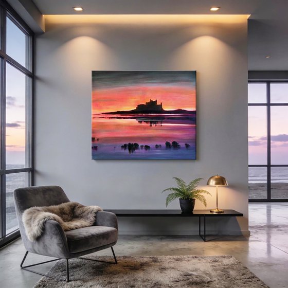 Bamburgh's Tidal Glow