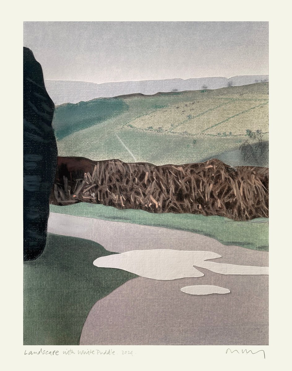 Landscape with white puddle by Oli Mumby