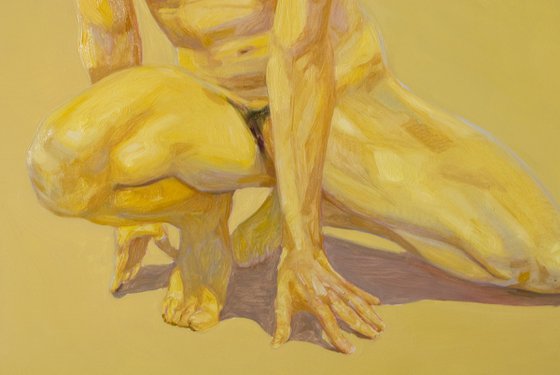 nude yellow selfportrait