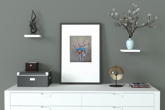 Kingfisher and Silver Fish