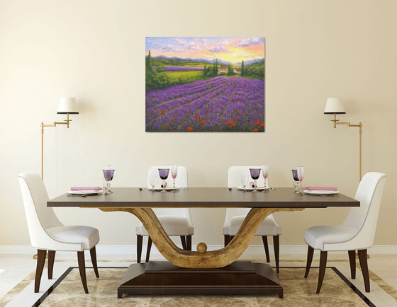 Purple lavender field