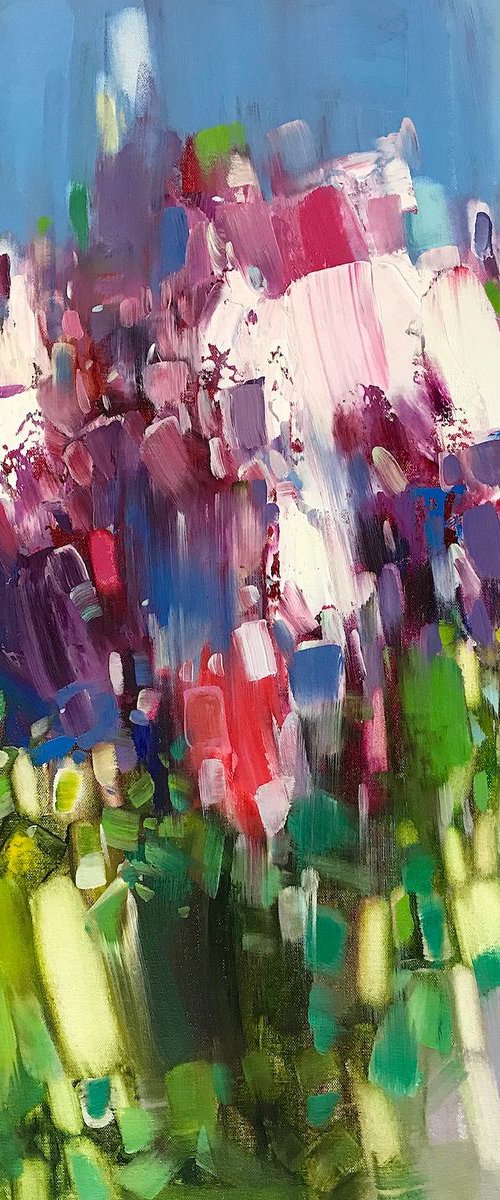 Lilacs, Oil painting, One of a kind, Signed, Handmade artwork by Vahe Yeremyan