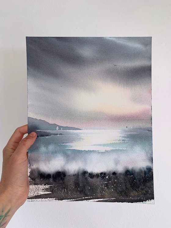 Sea and Silence (Diptych)