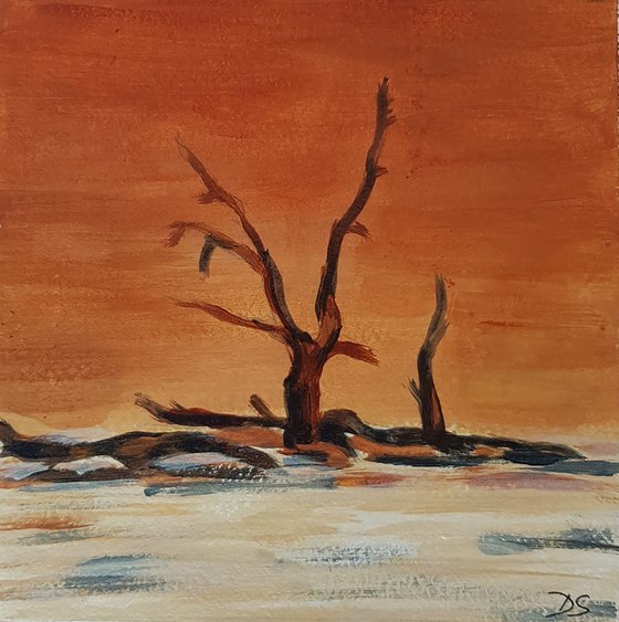 Desert Acacia Diptych