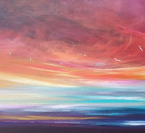 Sky Full of Song II - seascape, emotional, panoramic by Mel Graham