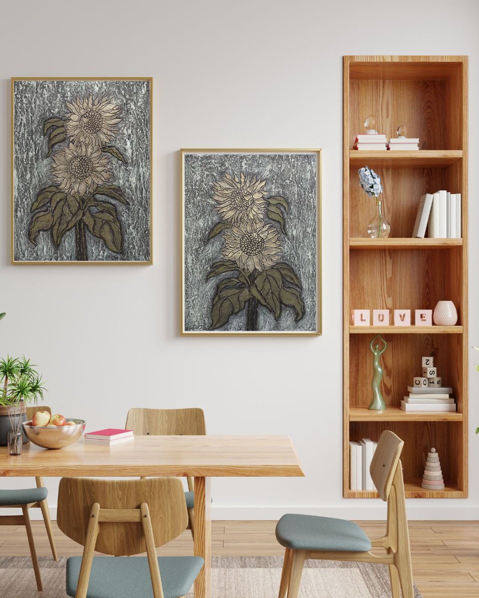 Abstract Botanical Acrylic Painting By Hasmik Mamikonyan, 24 X 16, Sunlit Resilience, Original Artwork