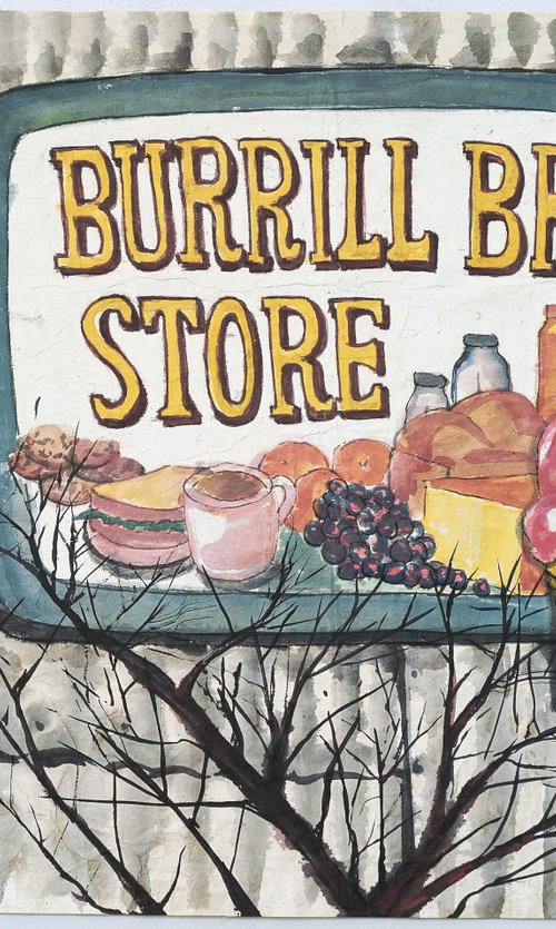 Sign at Side of ( Burrill Bros Store ), Galiano Island by Gordon T.