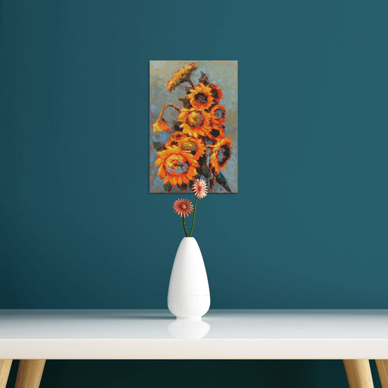 Sunflowers Ablaze