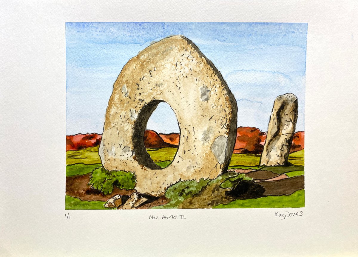 Impressionistic Landscape Limited Edition Print By Kaz Jones, 12 X 8", Men-An-Tol Ii, Original Artwork