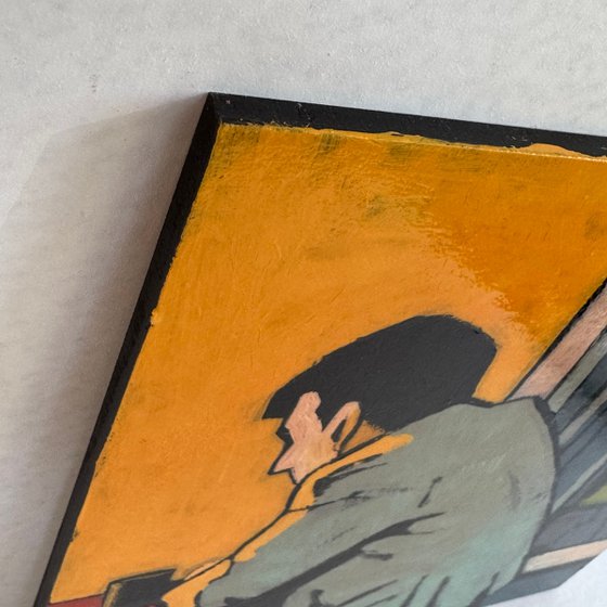 Painting "Man Sitting Alone"