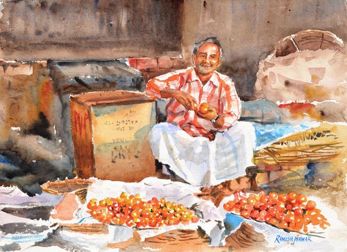 Tomatoes, anyone? Aka The Happy Vendor by Ramesh Jhawar