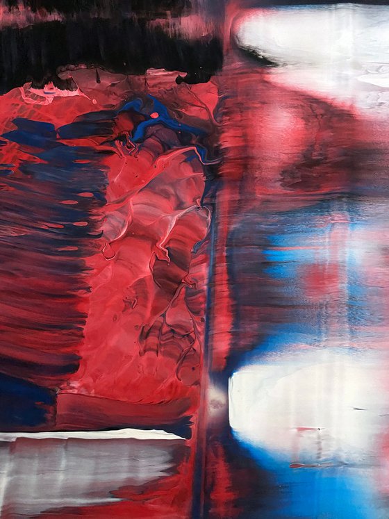 "Come Home To Me" - Original PMS Abstract Diptych Acrylic Paintings On Plexiglass, Framed - 52" x 26"