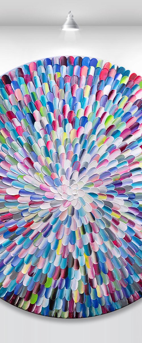 'Pacific orbis bloom I' - 36x36” by Tatiana Georgieva