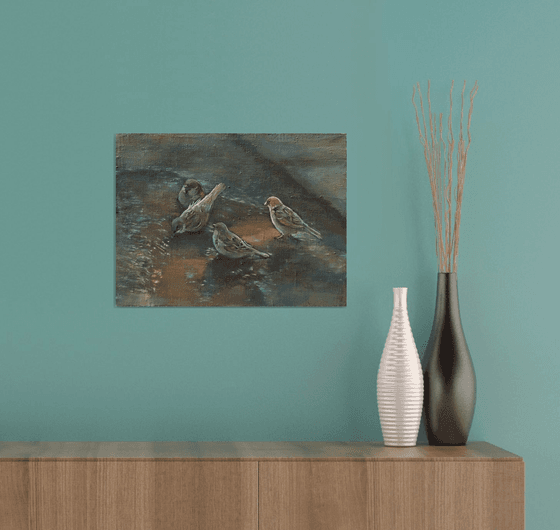 Sparrows Gathering