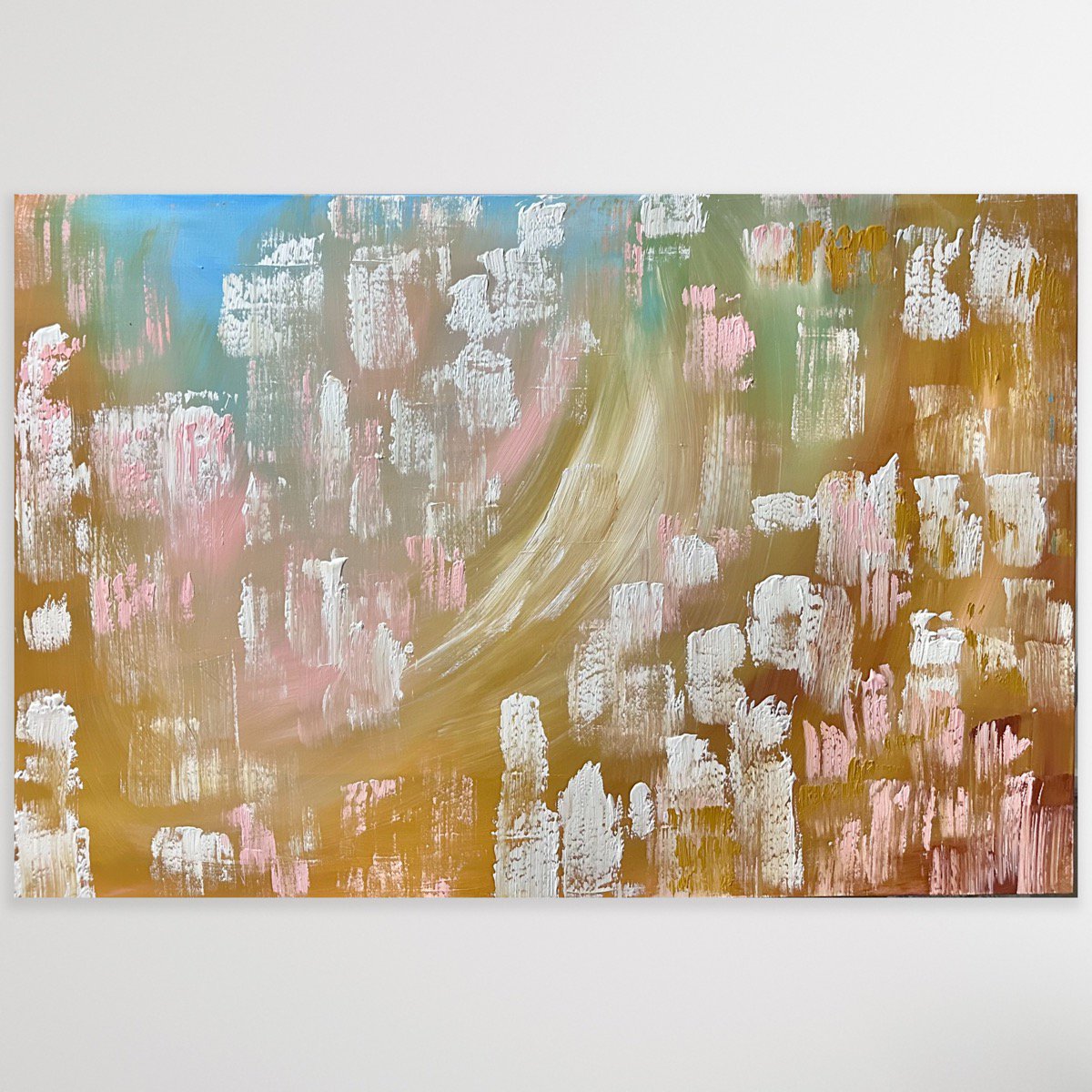 Organic Abstract Acrylic Painting By Alanah Jarvis, 59 X 40, At The Bottom Of The Garden, Original Artwork