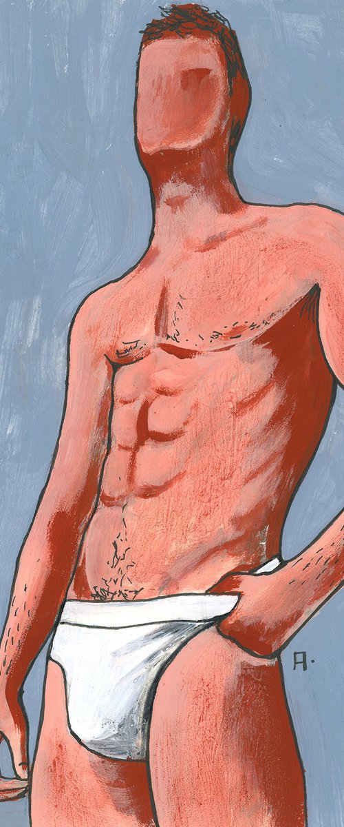 Male Nude Miniature 2 by Anton Maliar