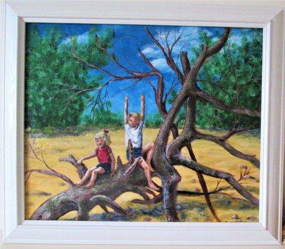 Children Climbing a Tree