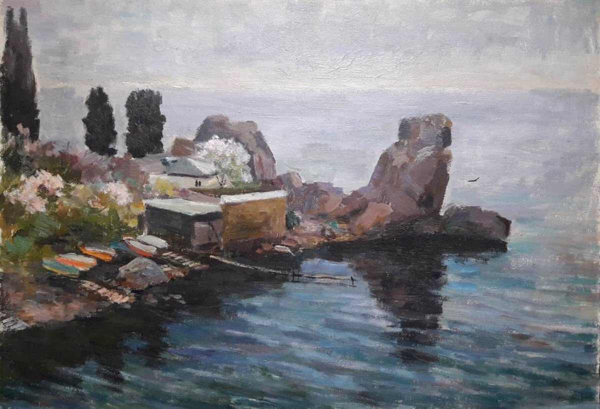 oil painting Gurzuf Serdyuk Boris Petrovich nSerb740 by Boris Serdyuk