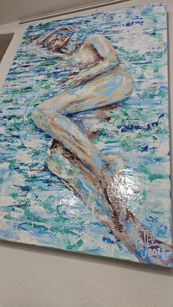 Laguna Monet – Blue White Figurative