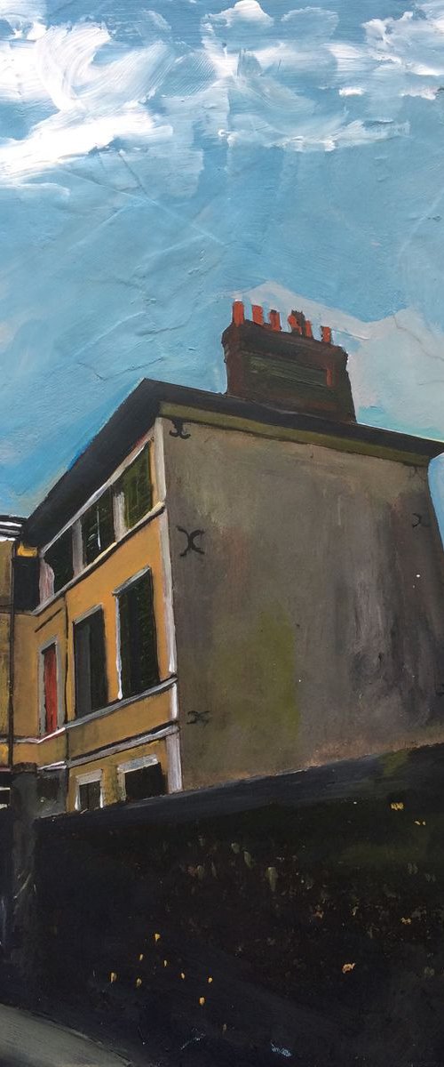 French Street Corner, Overcast Sky by Andrew  Reid Wildman