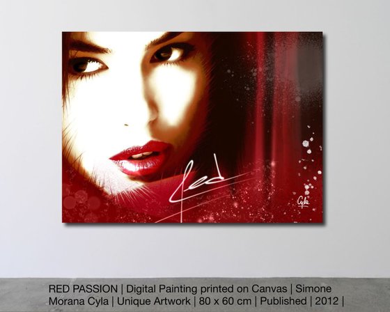 Red Passion | Digital Painting printed on Canvas | Simone Morana Cyla | 2012 | Unique Artwork | 80 x 60 cm | Published |