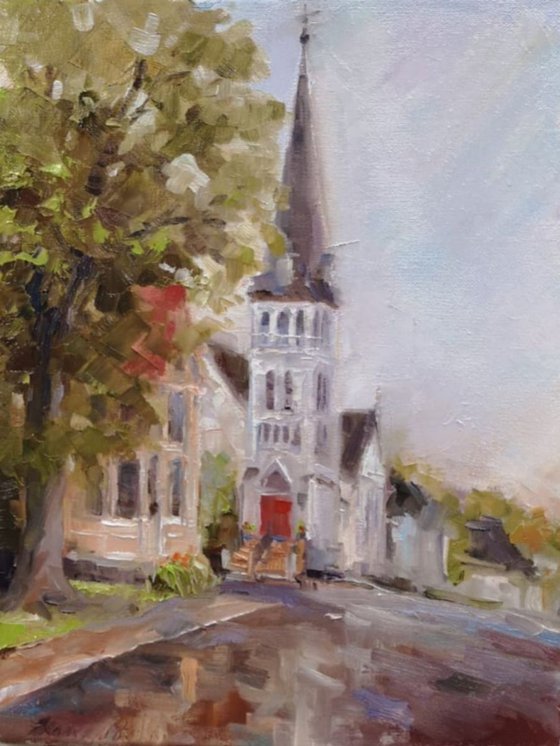 Rainy day in Lunenburg (plein air)