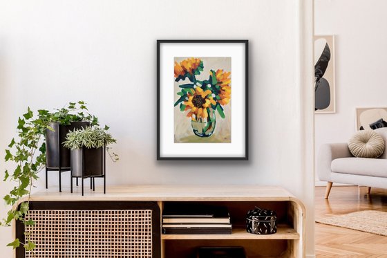 Sunflowers in vase