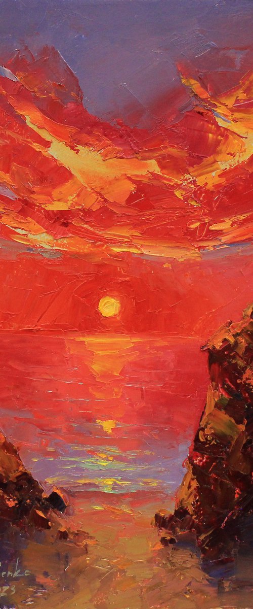"Sunset in red" by Alisa Onipchenko-Cherniakovska