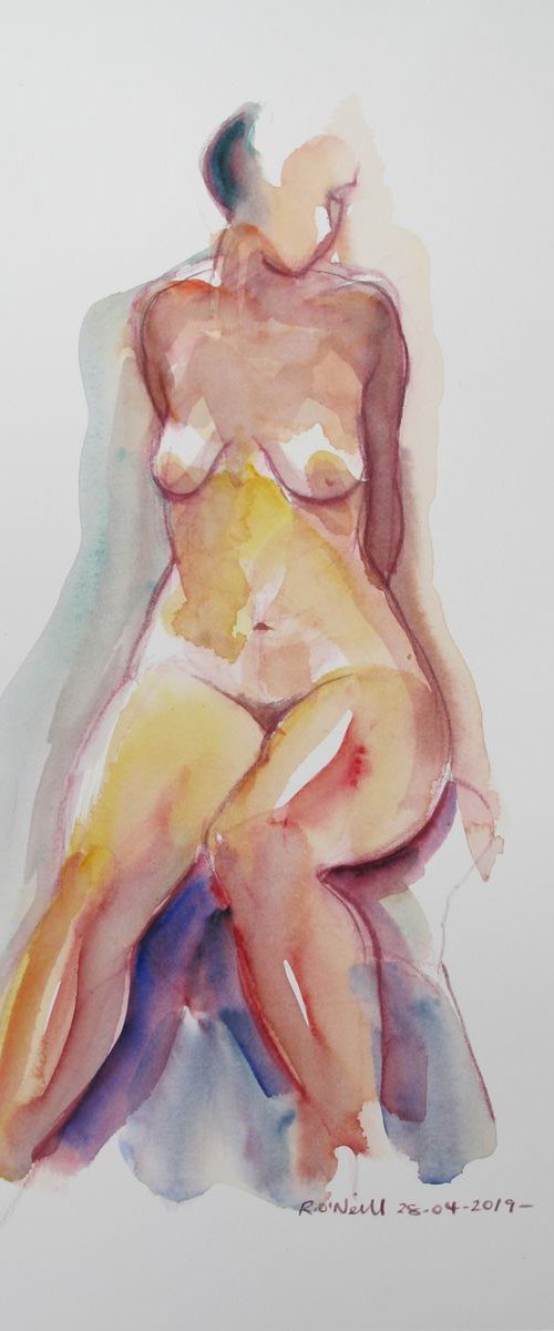 Seated female nude by Rory O’Neill