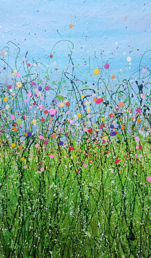Walking Back To Happiness - Abstract Meadows by Lucy Moore