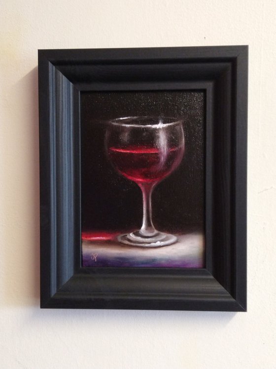 Glass of Red, still life