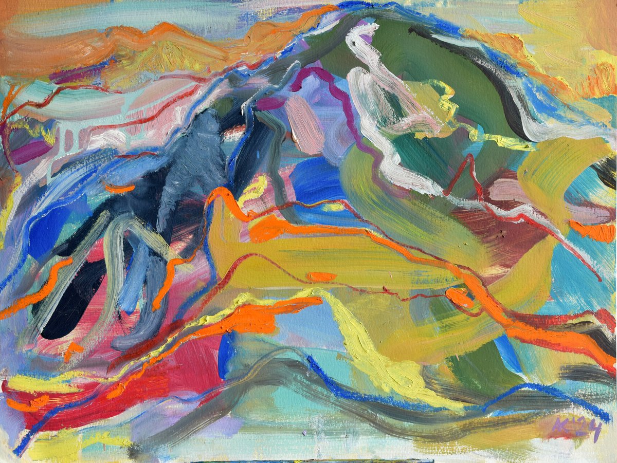 Abstract Landscape by Asta Kulikauskaite Krivickiene