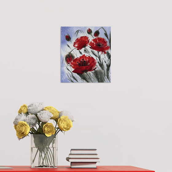 Red Wild Poppies