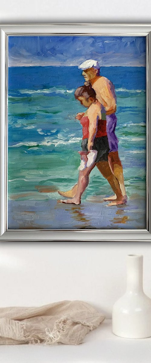 Couple on the beach. by Vita Schagen