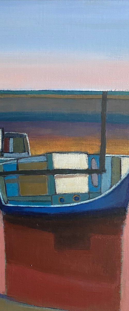 Harvest Moon Moorings by Nigel Sharman