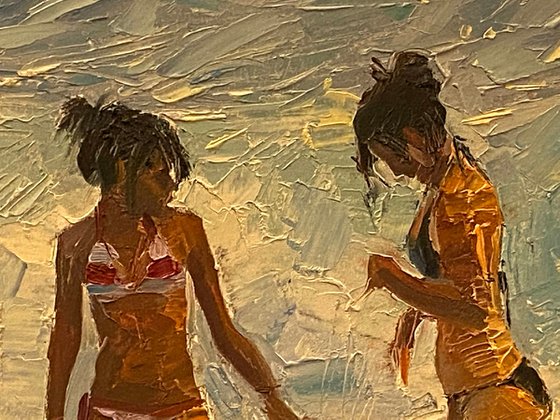 Beach Girls At Sunset