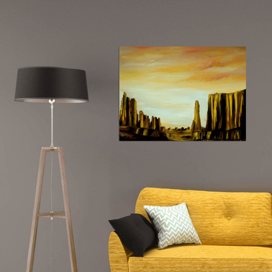 Golden Desert; large deep canvas