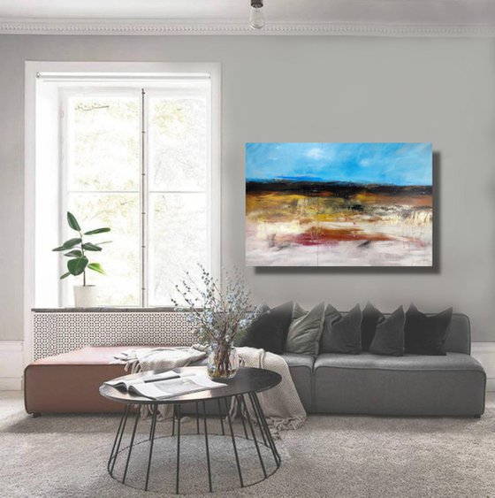 large paintings for living room/extra large painting/abstract Wall Art/original painting/painting on canvas 120x80-title-c720