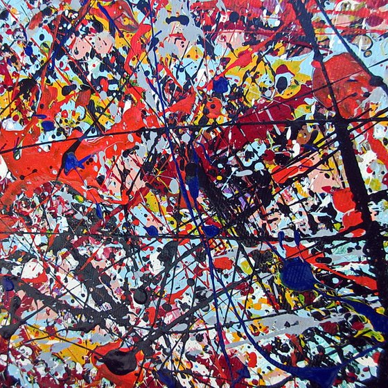 CONVERGENCE 11, framed, Pollock style