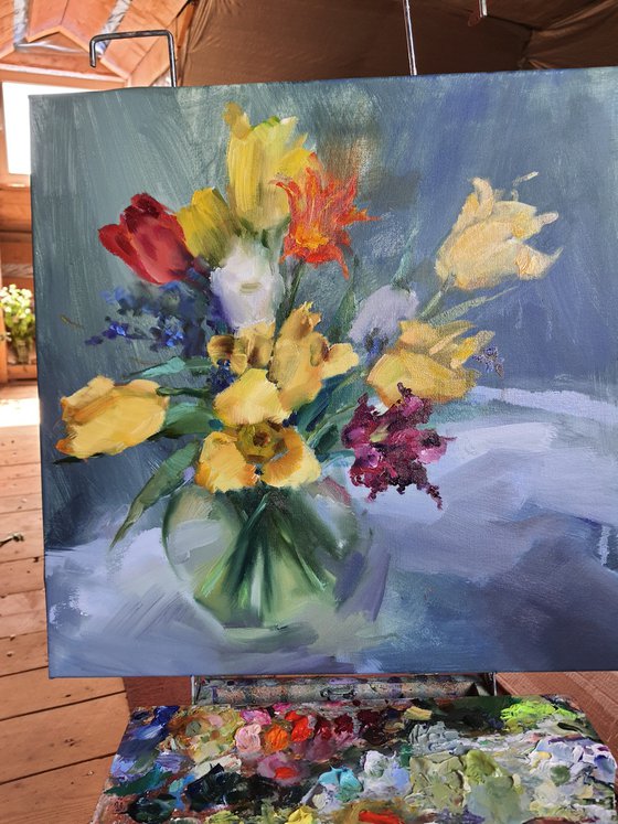 Yellow tulips
